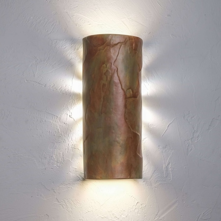 Luxury Lighting Masons Select 17in. High Ceramic Outdoor Wall Light, Yellow SL512 Ysl-u/d-7